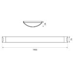 Vivalux VIV005323 LED линейно осветително тяло FLAT LED 50W 1500 mm CCT-switch 3000K-4000K-6400K