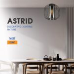 Vivalux VIV005287 Плафон ASTRID CL967 1xE27 метал+стъкло черен
