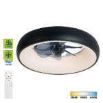 Vivalux VIV005337 LED плафон с вентилатор KAI LED 30W черен CCT 3000K-6400K