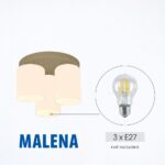 Vivalux VIV005317 Плафон MALENA CL997-3R 3хЕ27 метал+стъкло