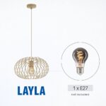 Vivalux VIV005286 Полилей LAYLA SSP966-1H 1xE27 метал+PVC бежово
