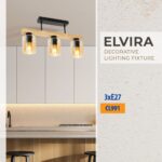 Vivalux VIV005311 Плафон ELVIRA CL991-3L 3хE27 метал+стъкло