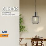 Vivalux VIV005274 Полилей ELINOR SSP954-1H 1xE27 метал+PVC мрежа черен