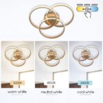 Vivalux VIV005333 LED плафон MEDELIN-C LED 38W злато CCT 3000-4000-6000K