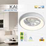 Vivalux VIV005338 LED плафон с вентилатор KAI LED 30W бял CCT 3000K-6400K