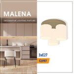 Vivalux VIV005317 Плафон MALENA CL997-3R 3хЕ27 метал+стъкло