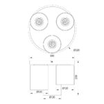 Vivalux VIV005317 Плафон MALENA CL997-3R 3хЕ27 метал+стъкло