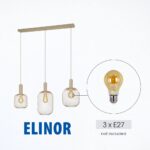 Vivalux VIV005272 Полилей ELINOR SSP952-L3H 3хЕ27 метал+PVC мрежа бежов