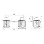 Vivalux VIV005291 Спот ASTRID SP971-2L 2xE14 метал+стъкло черен