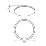 Vivalux VIV005319 LED плафон NANCY LED 12W-18W-24W CCT-switch 3000K-4000K-6400K