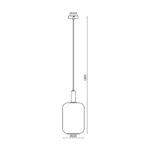 Vivalux VIV005315 Полилей AMAYA SSP995-1H 1хE27 метал+опушено стъкло