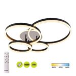 Vivalux VIV005324 LED плафон AVALON LED 80W черен CCT 3000-4000-6400K