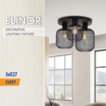 Vivalux VIV005277 Плафон ELINOR CL957-3R 3xE27 метал+PVC мрежа черен
