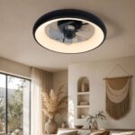 Vivalux VIV005337 LED плафон с вентилатор KAI LED 30W черен CCT 3000K-6400K