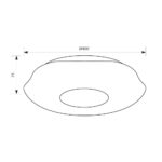 Vivalux VIV005265 LED плафониера с дистанционно VIOLA LED 36W CCT 3000-6400K