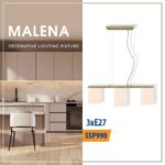 Vivalux VIV005318 Полилей MALENA SSP998-3H 3хЕ27 метал+стъкло