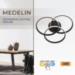 Vivalux VIV005334 LED плафон MEDELIN-C LED 38W черен CCT 3000-4000-6000K