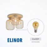 Vivalux VIV005273 Плафон ELINOR CL953-3R 3xE27 метал+PVC мрежа бежов