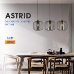 Vivalux VIV005289 Полилей ASTRID SSP969-3H 3xE27 метал+стъкло черен