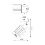 Vivalux VIV005296 Спот LUDVIG SP976-1R 1xE14 метал+стъкло черен