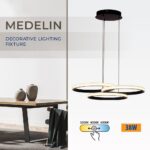 Vivalux VIV005332 LED полилей MEDELIN-P LED 38W черен CCT 3000-4000-6000K