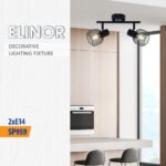 Vivalux VIV005279 Спот ELINOR SP959-2L 2xE14 метал+PVC мрежа черен
