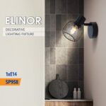 Vivalux VIV005278 Спот ELINOR SP958-1R 1xE14 метал+PVC мрежа черен