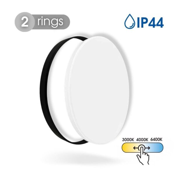 Vivalux VIV004810 LED плафон с два ринга SIRI LED 24W CCT IP44