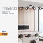 Vivalux VIV005280 Спот ELINOR SP960-4L 4xE14 метал+PVC мрежа черен