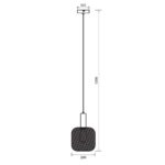 Vivalux VIV005274 Полилей ELINOR SSP954-1H 1xE27 метал+PVC мрежа черен
