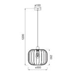 Vivalux VIV005288 Полилей ASTRID SSP968-1H 1xE27 метал+стъкло черен
