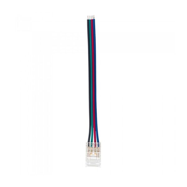 Vito 5520510 LED КОНЕКТОР ЗА ЛЕНТА CONCR10 10 MM COB RGB С КАБЕЛ ПРОЗРАЧЕН 2 БР ПАКЕТ ЗА COB RGB LED ЛЕНТИ