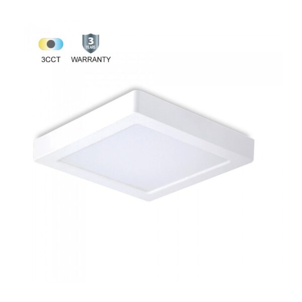 Vito 2027423 LED ПАНЕЛ ЗА ПОВЪРХНОСТЕН МОНТАЖ LARA S 12W 3CCT 3000K 4000K 6500K 1320lm 167 167 КВАДРАТЕН БЯЛ