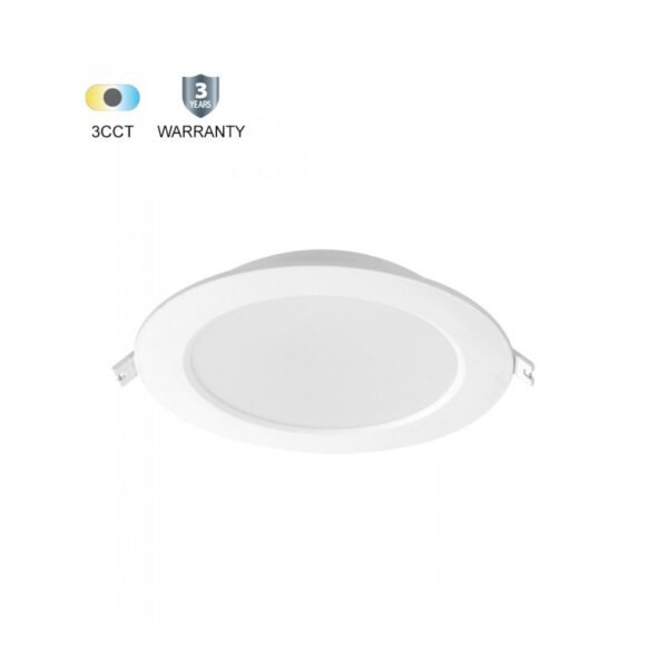 Vito 2027243 LED ПАНЕЛ ЗА ВГРАЖДАНЕ LINA R 24W 3CCT 3000K 4000K 6500K 2640lm Φ280MM КРЪГЪЛ БЯЛ