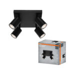 Ledvance 2078300669 led осветително тяло spot elemental black 4xgu10 plate black