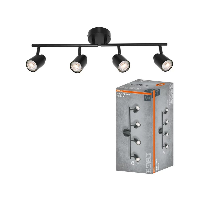 led-spot-primal-black-4xgu10-black.jpg Ledvance 207830065 led лампа spot primal black 4xgu10 black