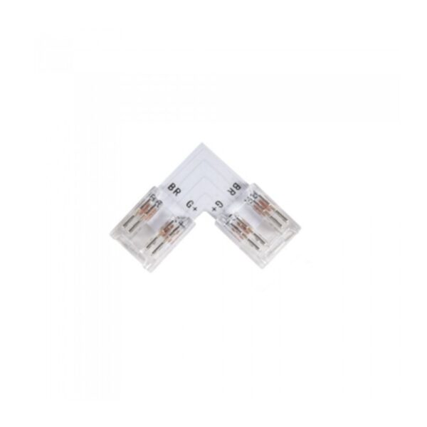 Vito 5520530 КОНЕКТОР ЗА LED ЛЕНТА CONCRC10 10MM COBRGB L ОБРАЗЕН ПРОЗРАЧЕН 2 БР ПАКЕТ ЗА COB RGB LED ЛЕНТИ
