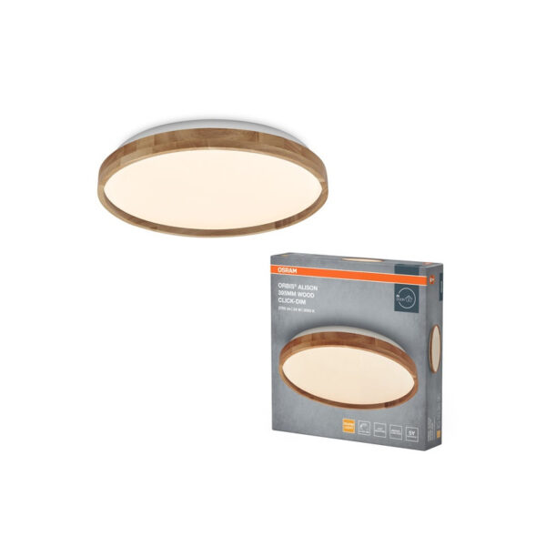Ledvance 207830245 led осветително тяло orrbis alison 395mm 24w 830 click dim wood