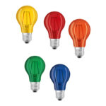 Ledvance 2024007947 пакет от 5 цветни led лампи pack 5 led star cla decor color box 15 2.5w/827 e27