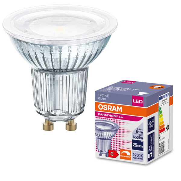 Ledvance 2024011533 led лампа parathom dim par16 80 120° 8w/827 gu10