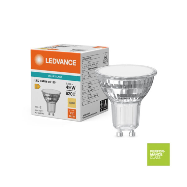 Ledvance 2024011531 led лампа parathom par16 80 120° 5.6w/830 gu10