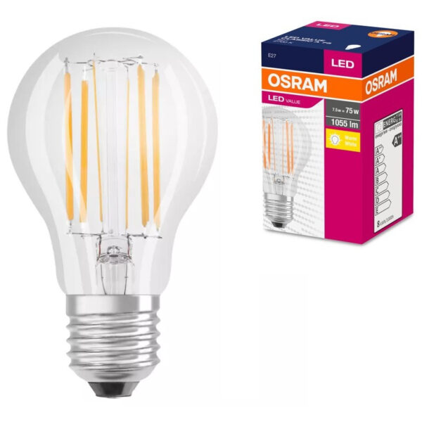 Ledvance 2024007011 led лампа value filament cla75 1055lm/827 e27