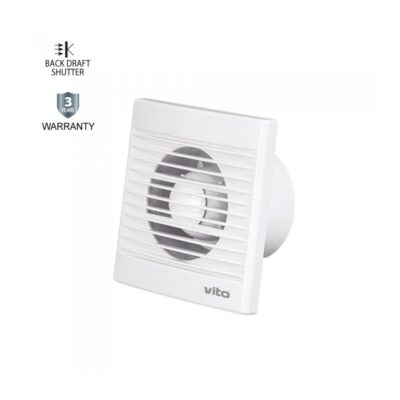 Vito 8005215 ВЕНТИЛАТОР ЗА БАНЯ VENTI A120 Φ120 ММ 15W С ВЪЗВРАТНА КЛАПА БЯЛ