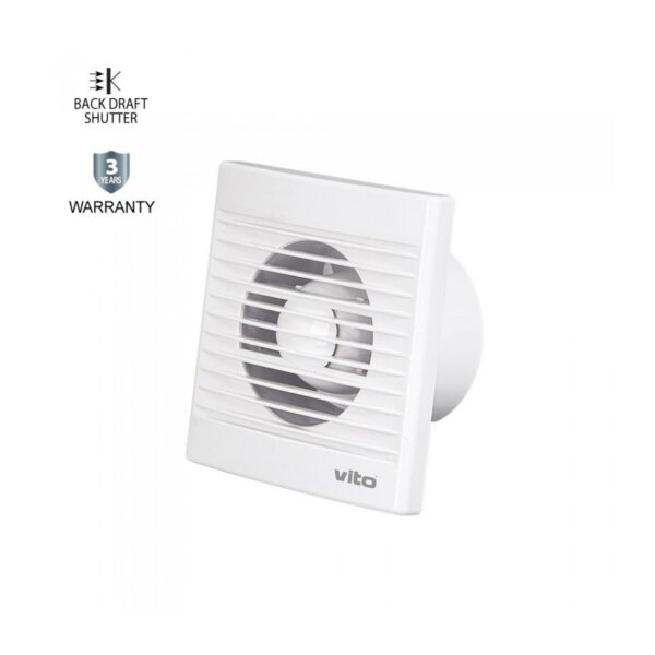 Vito 8005215 ВЕНТИЛАТОР ЗА БАНЯ VENTI A120 Φ120 ММ 15W С ВЪЗВРАТНА КЛАПА БЯЛ