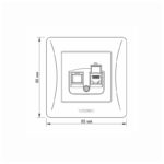 VIDEX 02040107 компютърна розетка cat6 vf-bnsk1pc6-w binera videx - бял