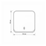 VIDEX 02040307 девиаторен ключ за открит монтаж vf-bns11p-w binera videx
