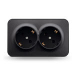 VIDEX 02040300 двоен контакт шуко за открит монтаж vf-bns22g-bg 16а videx - графит