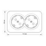 VIDEX 02040300 двоен контакт шуко за открит монтаж vf-bns22g-bg 16а videx - графит