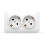 VIDEX 02040301 двоен контакт шуко за открит монтаж vf-bns22g-w binera videx - бял