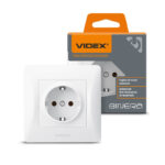 VIDEX 02040101 контакт шуко vf-bnsk1g-w 16а binera videx - бял